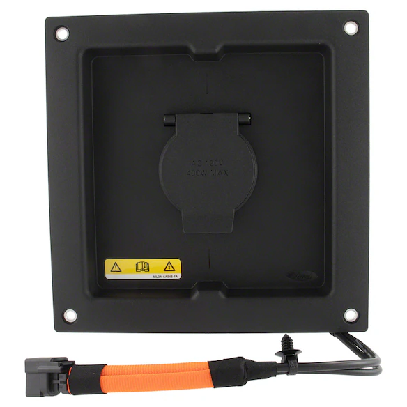 High Voltage Power Socket Panel A component located on the vehicle - Rear, Center, Outlet Main Image