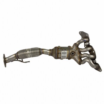 Catalytic Converter with Integrated Exhaust Manifold And Catalyst