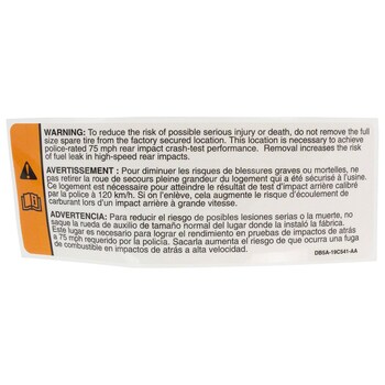 Caution Label Luggage Compartment (Police)