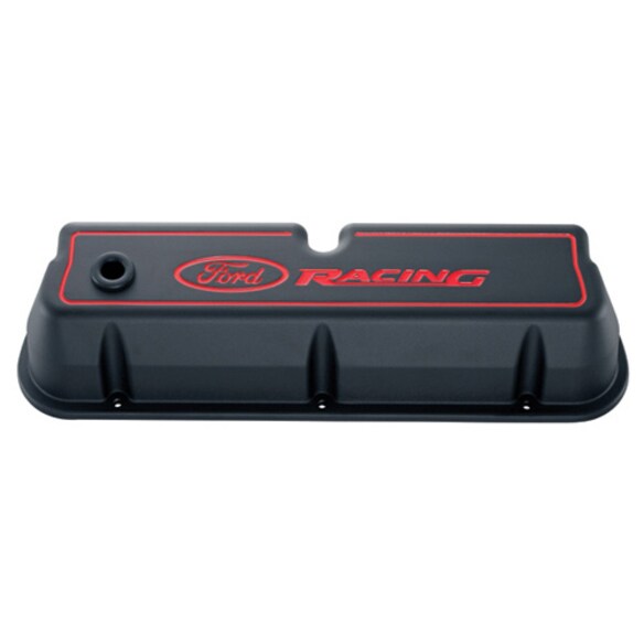 FORD RACING LOGO DIE-CAST VALVE COVERS BLACK Main Image