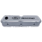 FORD RACING LOGO STAMPED STEEL VALVE COVERS CHROME Main Image