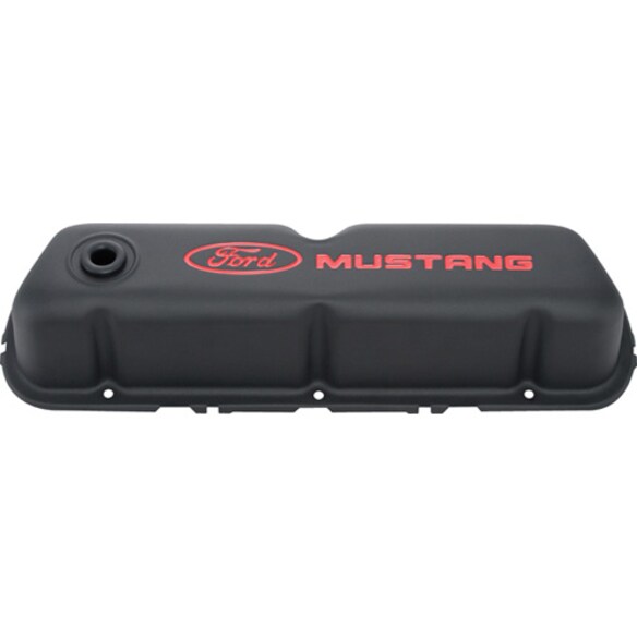 FORD MUSTANG LOGO BLACK CRINKLE VALVE COVERS Main Image