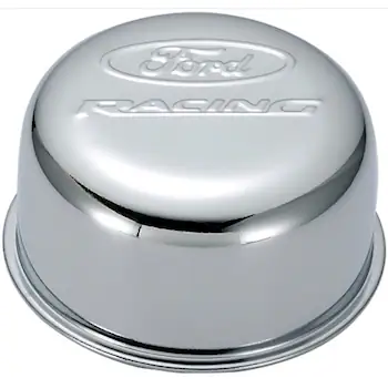 FORD RACING LOGO AIR BREATHER CAP: TWIST TYPE CHROME