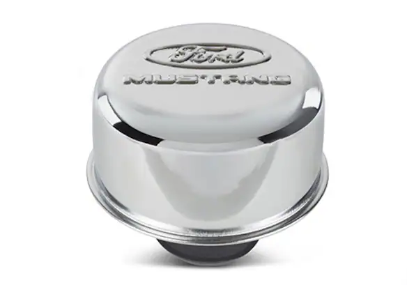 Ford Performance Chrome Steel Breather w/Ford Cobra Logo Ford Performance Chrome Steel Breather w/Ford Cobra Logo