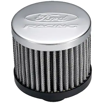 PUSH IN VALVE COVER BREATHER WITH FILTER AND FORD RACING LOGO