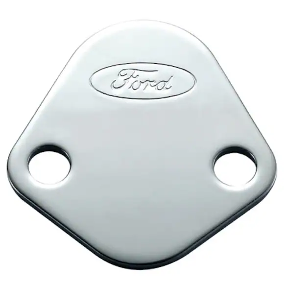 FORD LOGO FUEL PUMP BLOCKOFF PLATE: CHROME Main Image
