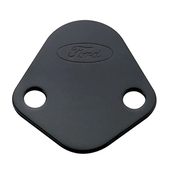 Ford Performance Fuel Pump Block-Off Plate Black w/Ford Logo Ford Performance Fuel Pump Block-Off Plate Black w/Ford Logo