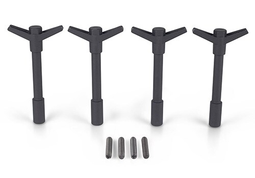VALVE COVER HOLD DOWN WING NUTS:BLACK CRINKLE FINISH
