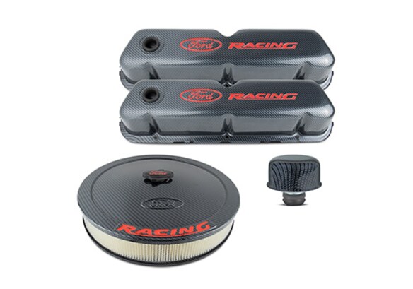Ford Performance Engine Dress up Kit Carbon Fiber Look w/Ford Racing Logo Ford Performance Engine Dress up Kit Carbon Fiber Look w/Ford Racing Logo