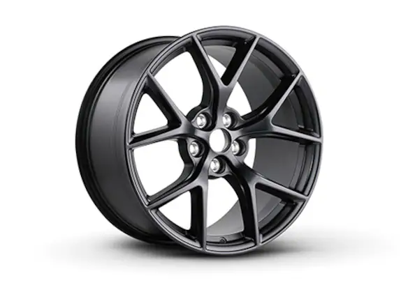 Mustang 2015-2023 HP Matte Black Performance Pack 19x10" Rear Wheel Main Image