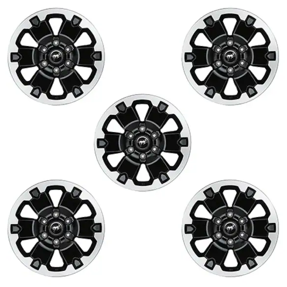 Bronco 2021-2023 18" Black Machined Face Wheel Kit Main Image
