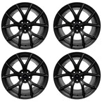 Mustang 2015-2023 Matte Black HP Performance Pack 19" x 9.5" & 19" x 10" Wheel Kit with TPMS Kit Main Image