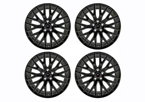 MUSTANG GT 2015-2023 19" x 9" & 19" x 9.5" PERFORMANCE PACK WHEEL SET WITH TPMS KIT - MATTE BLACK Main Image