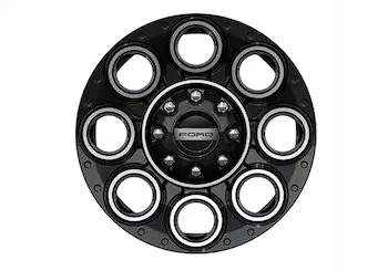 2023-2024 SUPER DUTY 20" X 8" WHEEL KIT -BLACK W/ MACHINED FACE