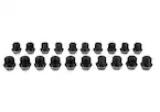 M12 x 1.5 Black Lug Nut Wheel Kit of 20 Main Image