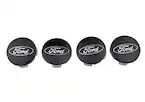 Ford Black and Chrome Car Wheel Center Cap Kit - Satin Main Image