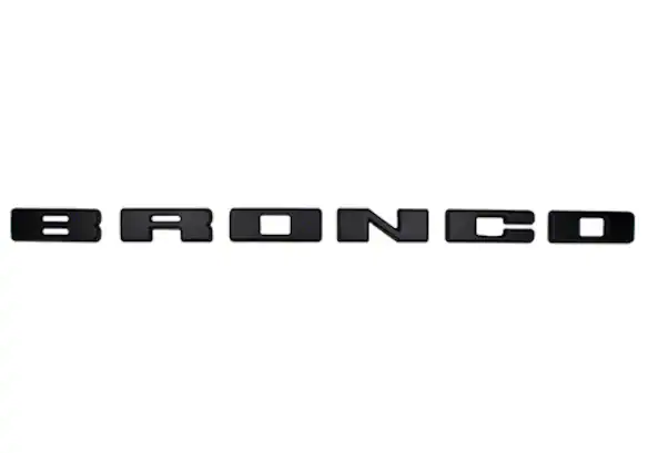 Bronco 2021+ Black Grille Lettering Overlay Kit Main Image