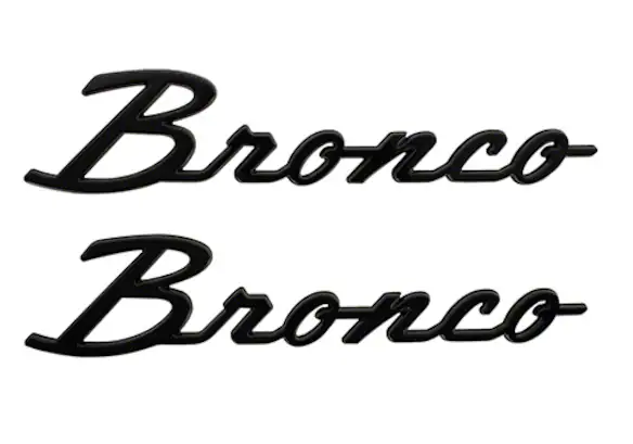 2021-2025 Bronco Classic Script Fender Badge Kit - Gloss Black Main Image