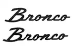 BRONCO CLASSIC SCRIPT FENDER BADGE KIT - MATTE BLACK Main Image