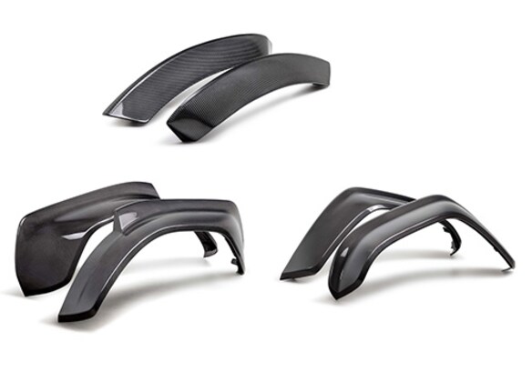 2022-2025 BRONCO RAPTOR CARBON FIBER FENDER FLARES-GLOSS Main Image