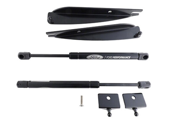 Mustang 2005-2014 Hood Lift Kit with Laser Engraved Ford Performance Logo Main Image