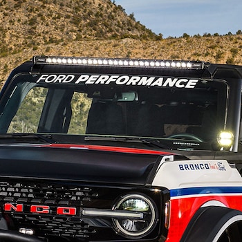 Bronco 2021-2023 Ford Performance Bronco White Windscreen Banner