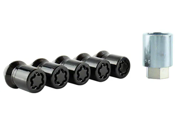 M12X1.5 BLACK SECURITY LUG NUT KIT OF 5 Main Image