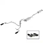 F-150 2015-2020 2.7L, 3.5L & 5.0L Rear Exit Cat-Back Touring Exhaust System with Black Chrome Tips Main Image