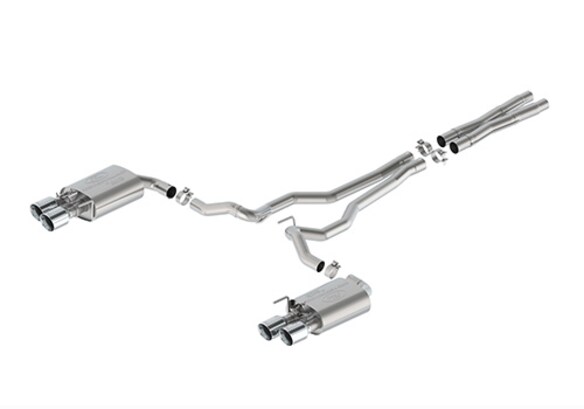 2024-2025 MUSTANG 5.0L EXTREME ACTIVE CAT-BACK - CHROME TIPS Main Image