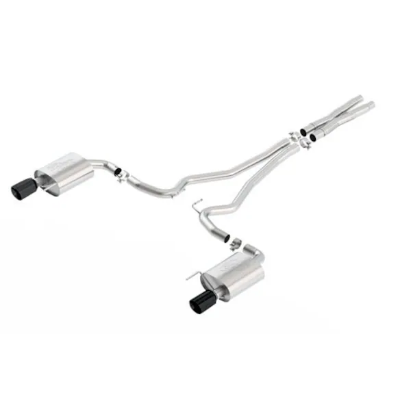 Mustang GT 2015-2017 5.0L Cat-Back Touring Exhaust System with Black Chrome Tips Main Image