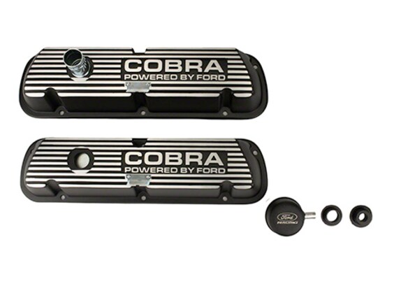 Mustang 1964-1985 Black Satin Valve Cover Main Image