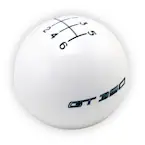 Mustang GT350 2015-2019 Ford Performance White 6-Speed Shift Knob Main Image