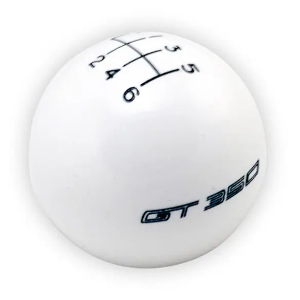 Mustang GT350 2015-2019 Ford Performance White 6-Speed Shift Knob Main Image