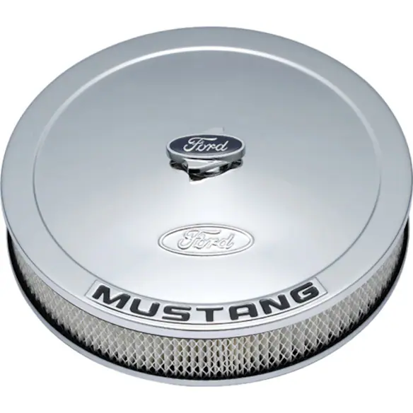 AIR CLEANER KIT: CHROME, FORD MUSTANG EMBLEM Main Image