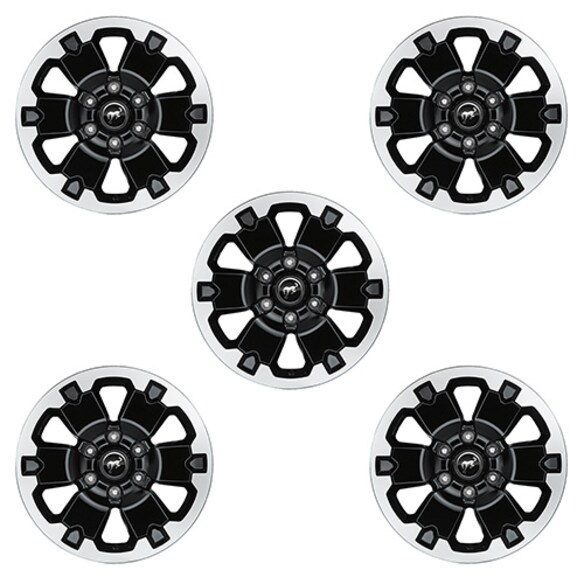 Bronco 2021-2023 18" Black Machined Face Wheel Kit Main Image