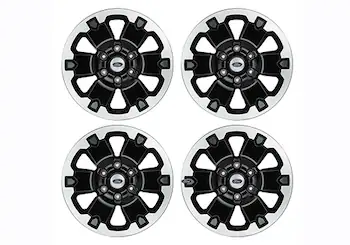 18" Black Machined Face Wheel Kit