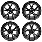 Mustang 2015-2023 Matte Black HP Performance Pack 19" x 9.5" & 19" x 10" Wheel Kit with TPMS Kit Main Image