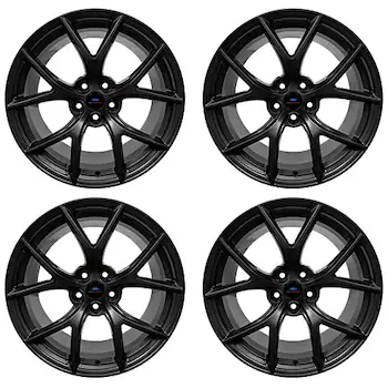 Mustang 2015-2023 Matte Black HP Performance Pack 19" x 9.5" & 19" x 10" Wheel Kit with TPMS Kit