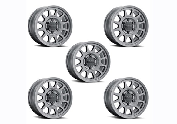 Bronco 2021+ 17"x8.5" Matte Gray Method Wheel Kit Main Image