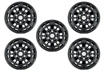 Bronco 2021-2023 17 in x 8.5 in Wheel Kit - Matte Black
