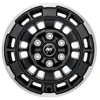 Bronco 17" X 8.5" Matte Black Machined Single Wheel Main Image