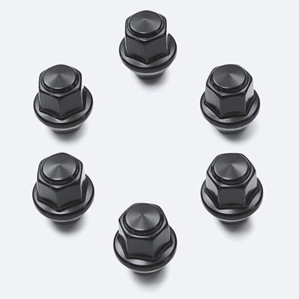M12 x 1.5 BLACK LUG NUT WHEEL KIT OF 6 Main Image