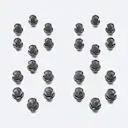 M12 1.5 Black Lug Nut Vehicle Kit of 24 Main Image