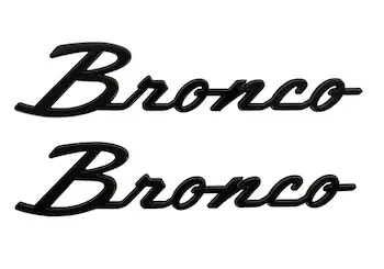 Bronco Classic Script Fender Badge Kit - Gloss Black