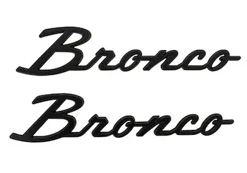 Bronco Classic Script Fender Badge Kit - Matte Black