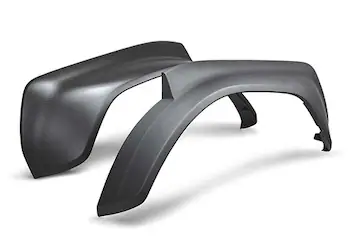 Bronco Raptor Carbon Fiber Rear Fender Flare Set-Matte