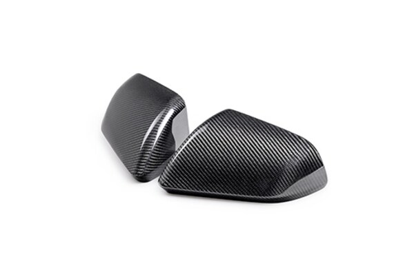 Mustang Carbon Fiber Mirror Skull Caps-Gloss Main Image