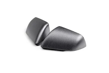 Mustang Carbon Fiber Mirror Skull Caps w/Turn - Matte