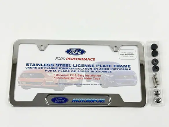 FORD MOTORSPORT LICENSE PLATE FRAME-STAINLESS STEE Main Image