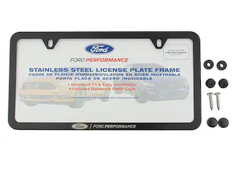 Ford Performance Black Stainless Steel Slim Line License Plate Frame